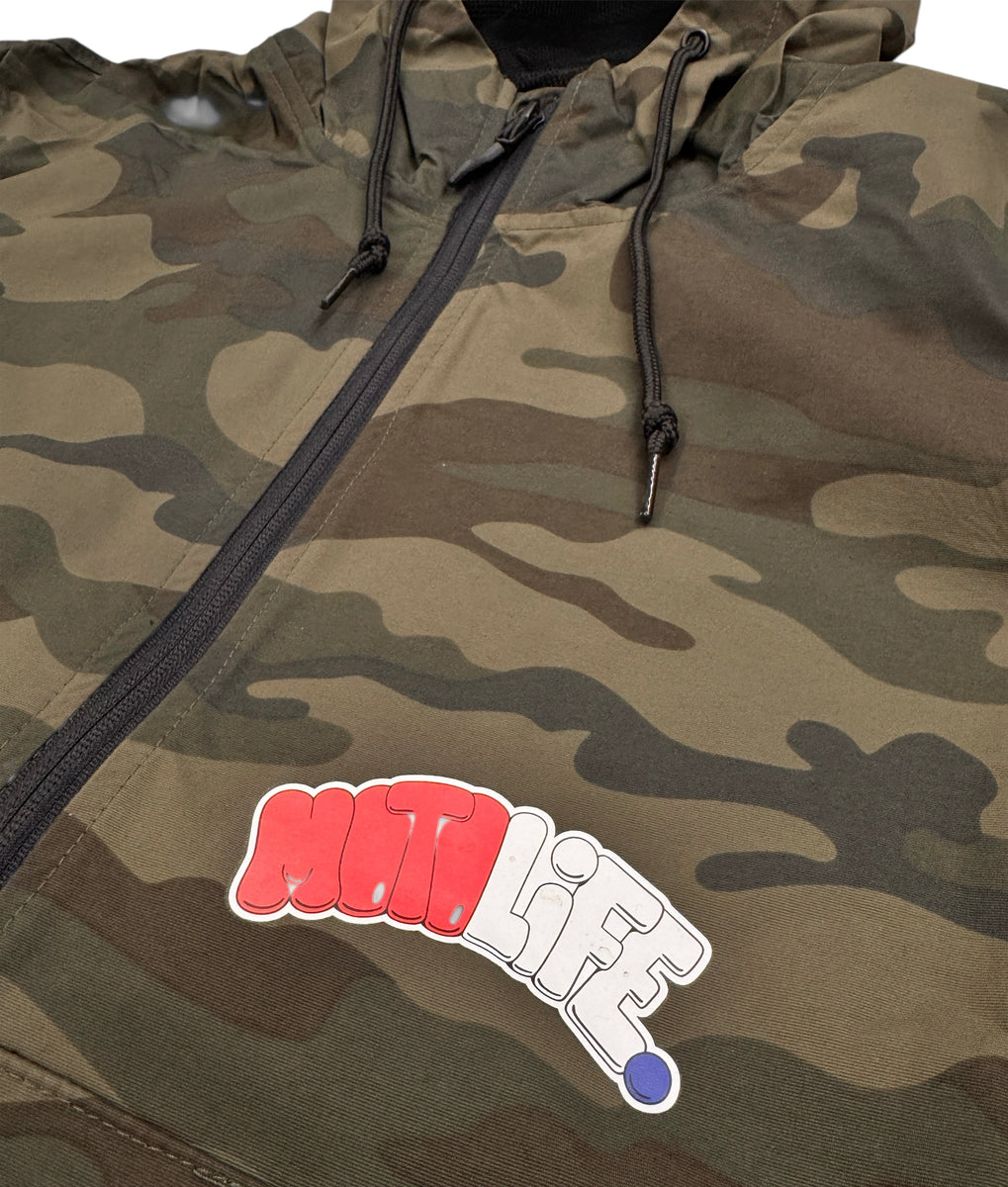 MOTOLiFE REFLECTIVE Wet ride forest camo anorak 1/4 zip