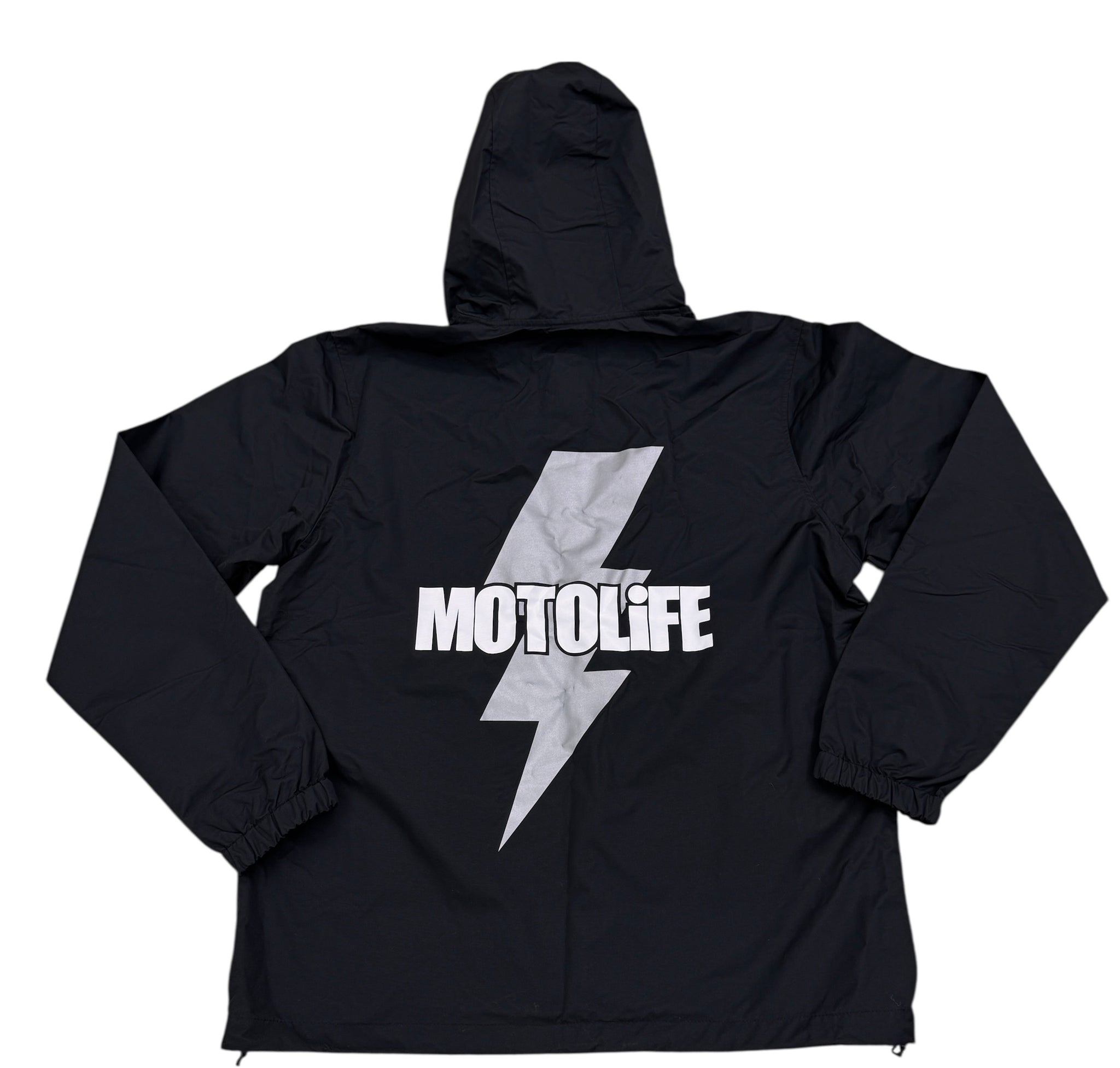 The Bolt “WET RiDE” Black Anorak Jacket – Motolife, Inc.