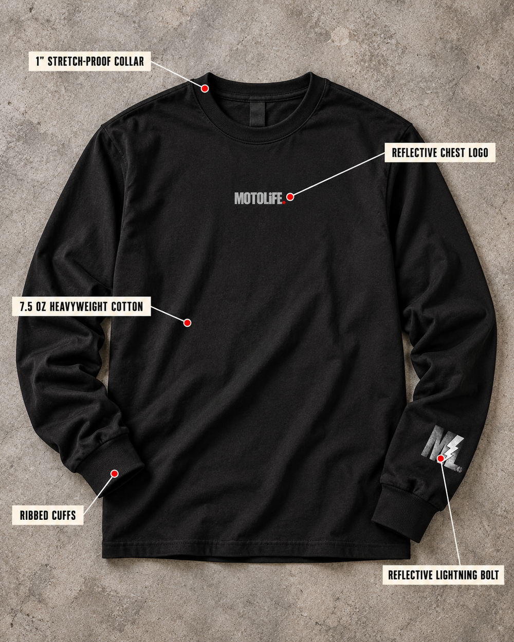 NiGHT SHiFT Reflective Long Sleeve — V1 — photo 2